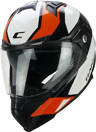 Casco Moto Integrale CGM 666G TWIN RANGER - bianco arancione