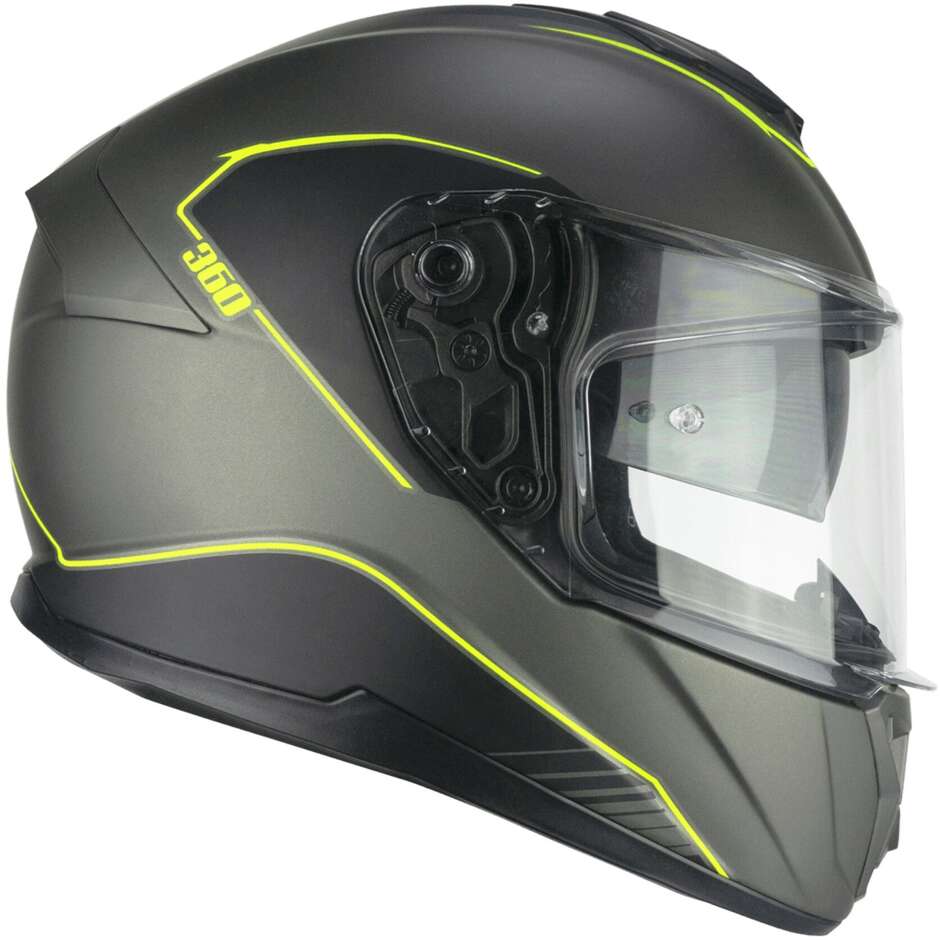 Casco Moto Integrale CGM 360G KAD RIDE - grafite giallo fluo opaco