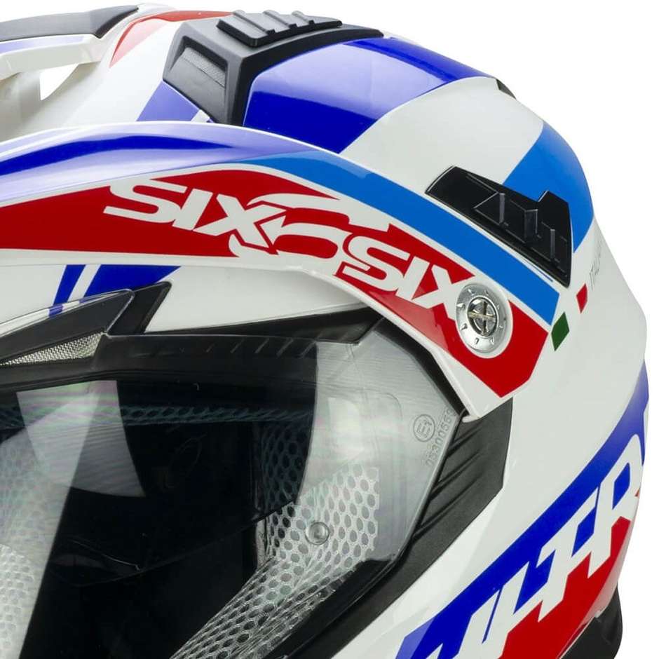 Casco Moto Integrale CGM 666S TWIN HITRACK - bianco blu rosso