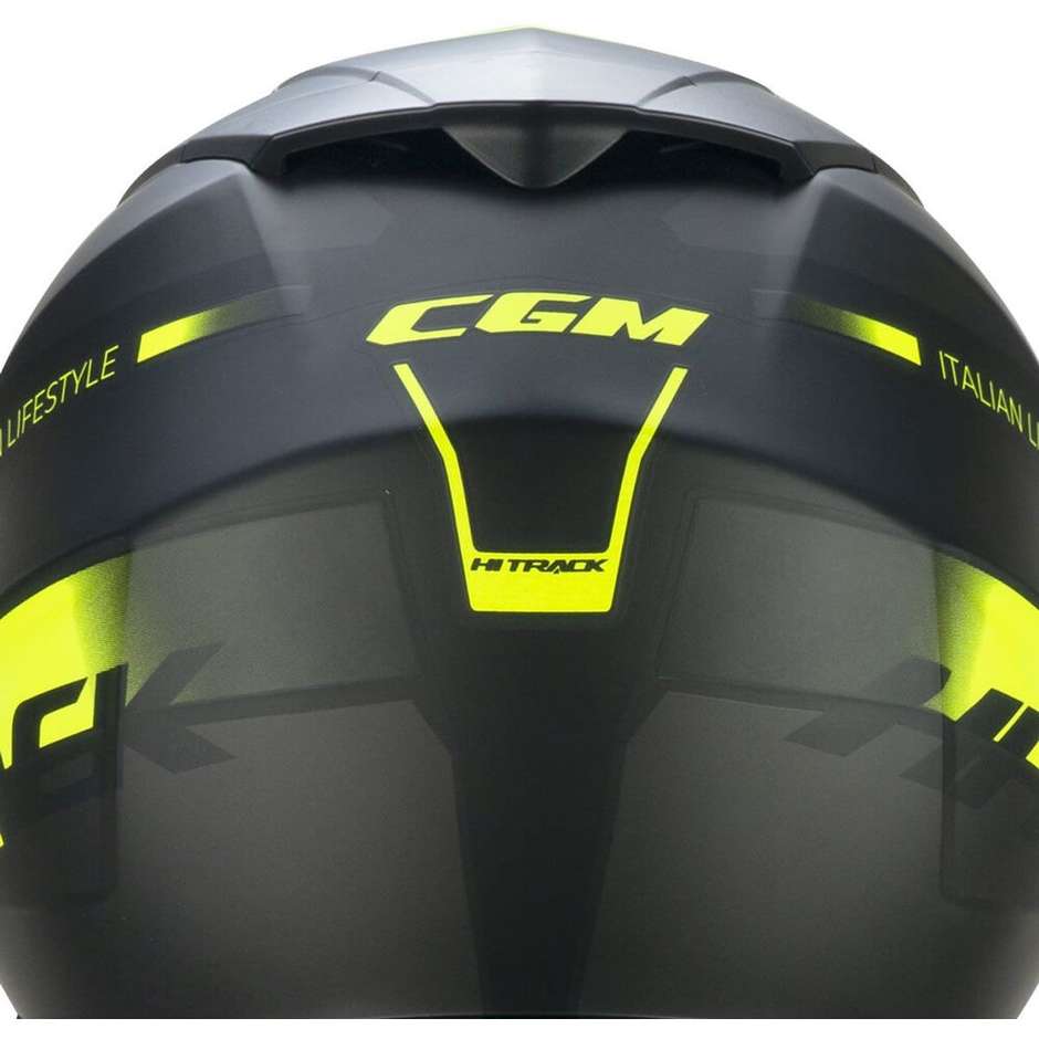 Casco Moto Integrale CGM 666S TWIN HITRACK - nero giallo fluo opaco