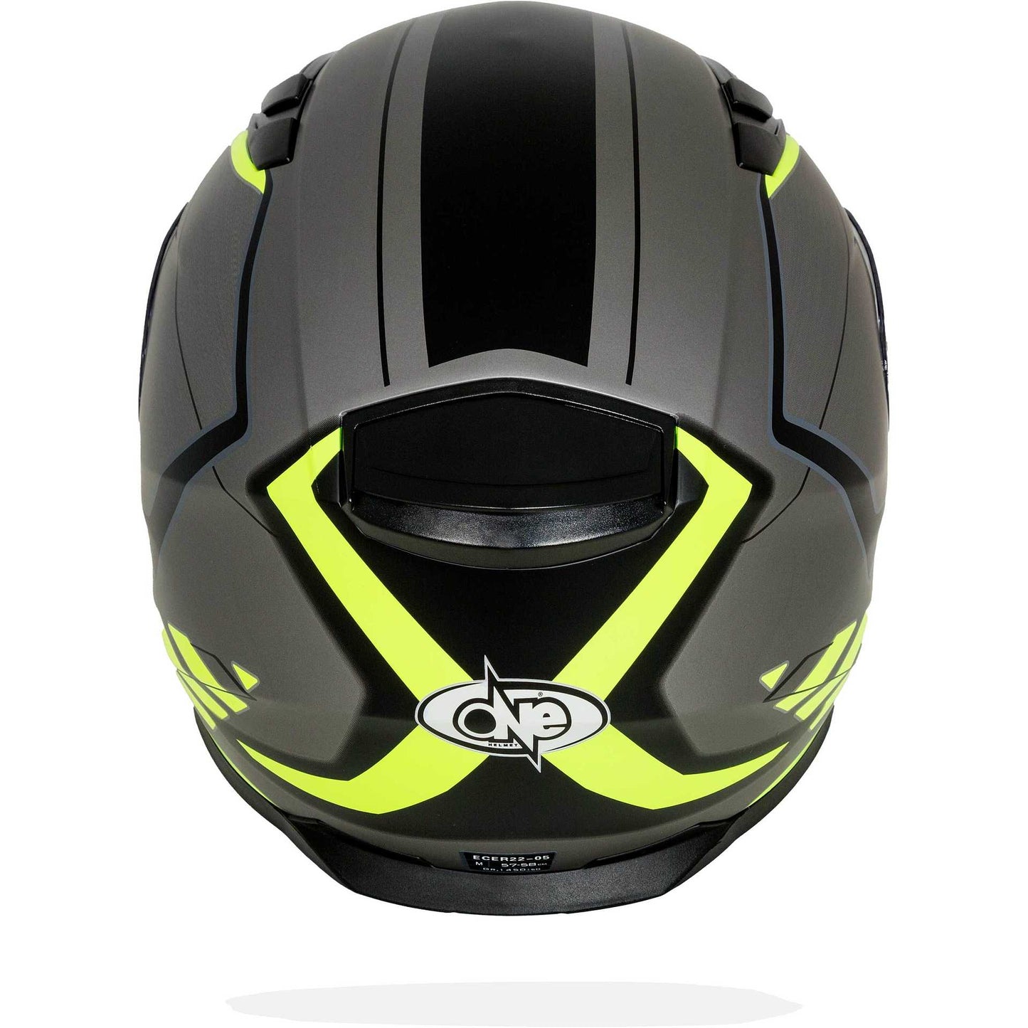 Casco Moto Integrale One GT1 Doppia Visiera - Titanio Giallo Opaco