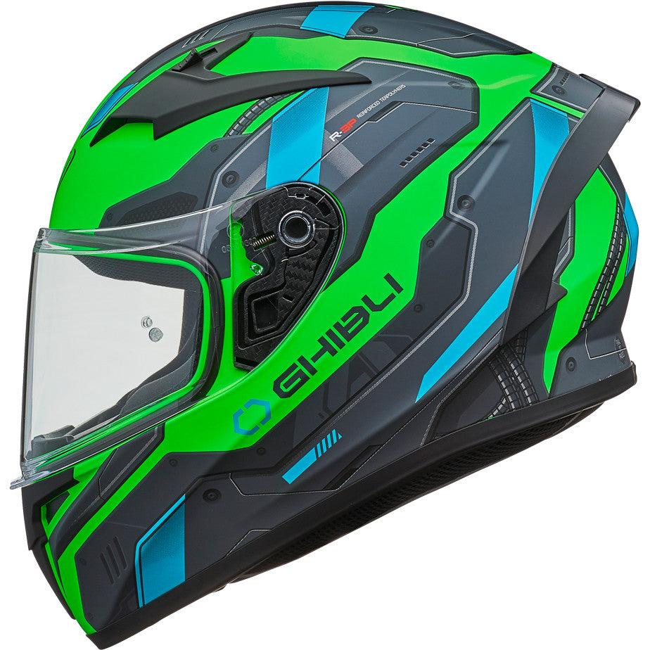 ghibli motorcycle helmet VEMAR CASCO INTEGRALE GHIBLI REBOT VERDE FLUO – CASCOSTORE