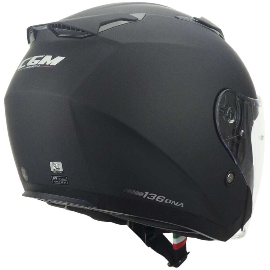 Casco Open face jet CGM 136A DNA MONO - nero opaco