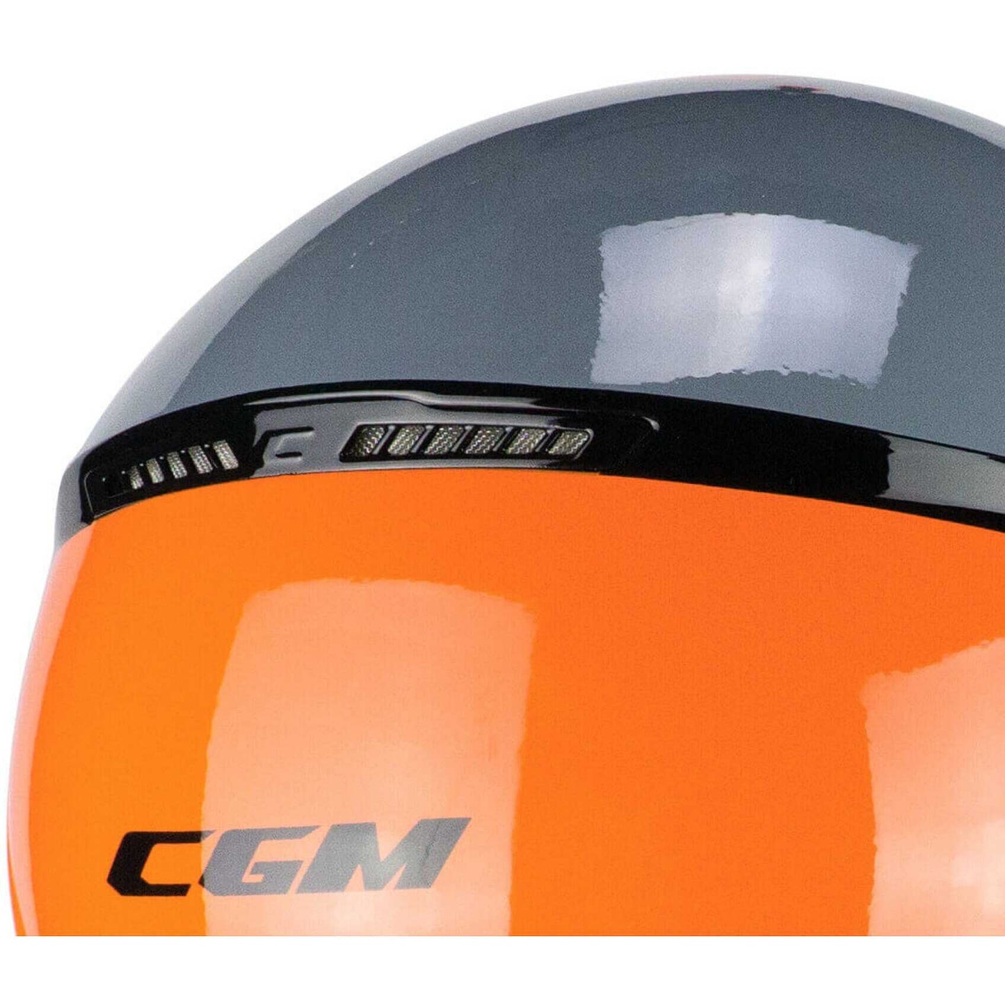 Casco Moto CGM 167R FLO STEP (visiera lunga) - Grigio arancione