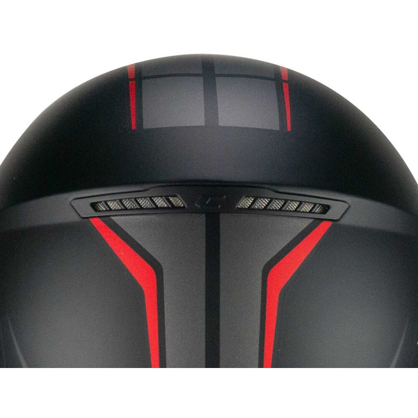 Casco Moto CGM 167X FLO TECH (visiera lunga) - Nero rosso opaco