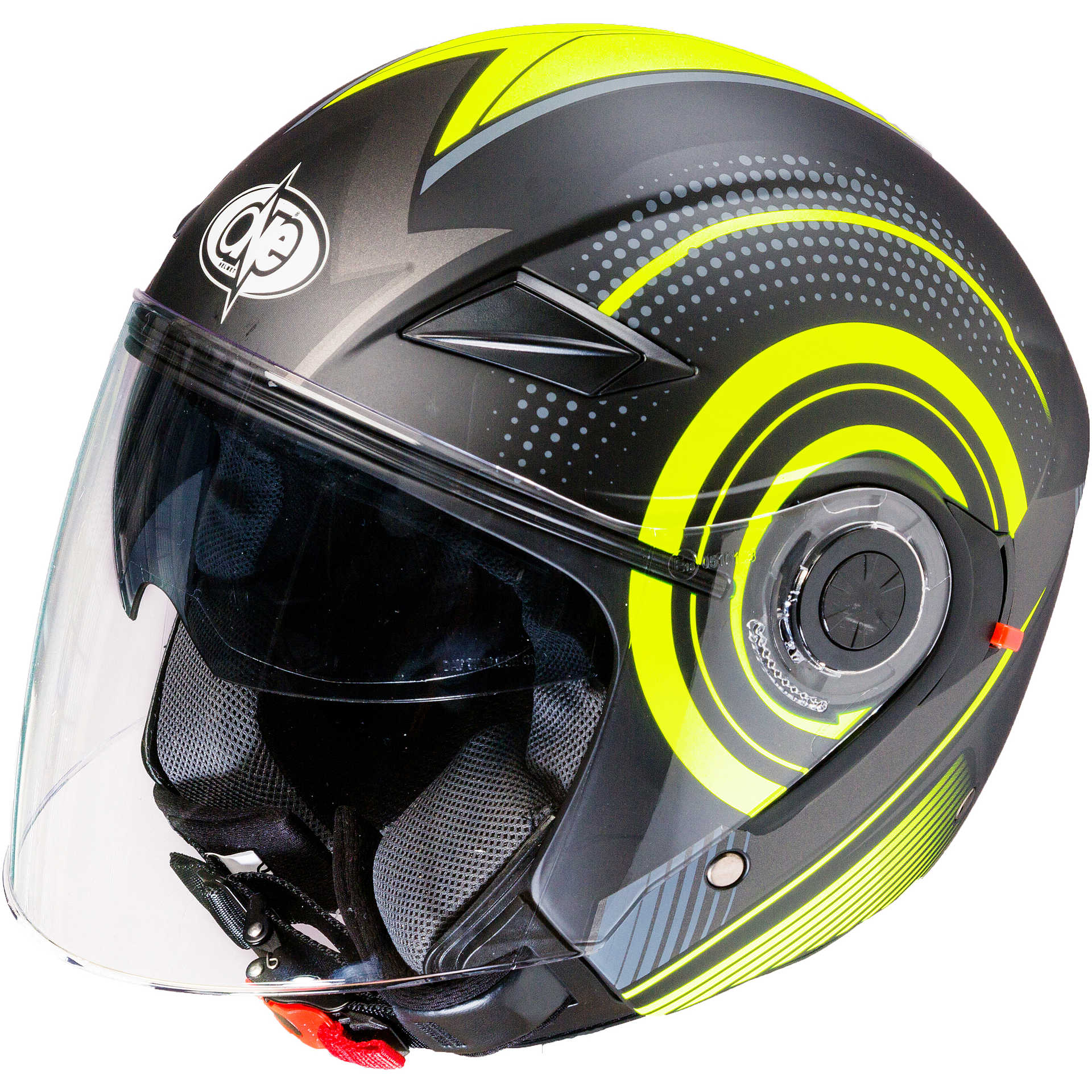 Casco Jet CRUIZER Omologato ECE 22-06, Doppia Visiera (trasparente + Interna Da Sole), Nero-rosa