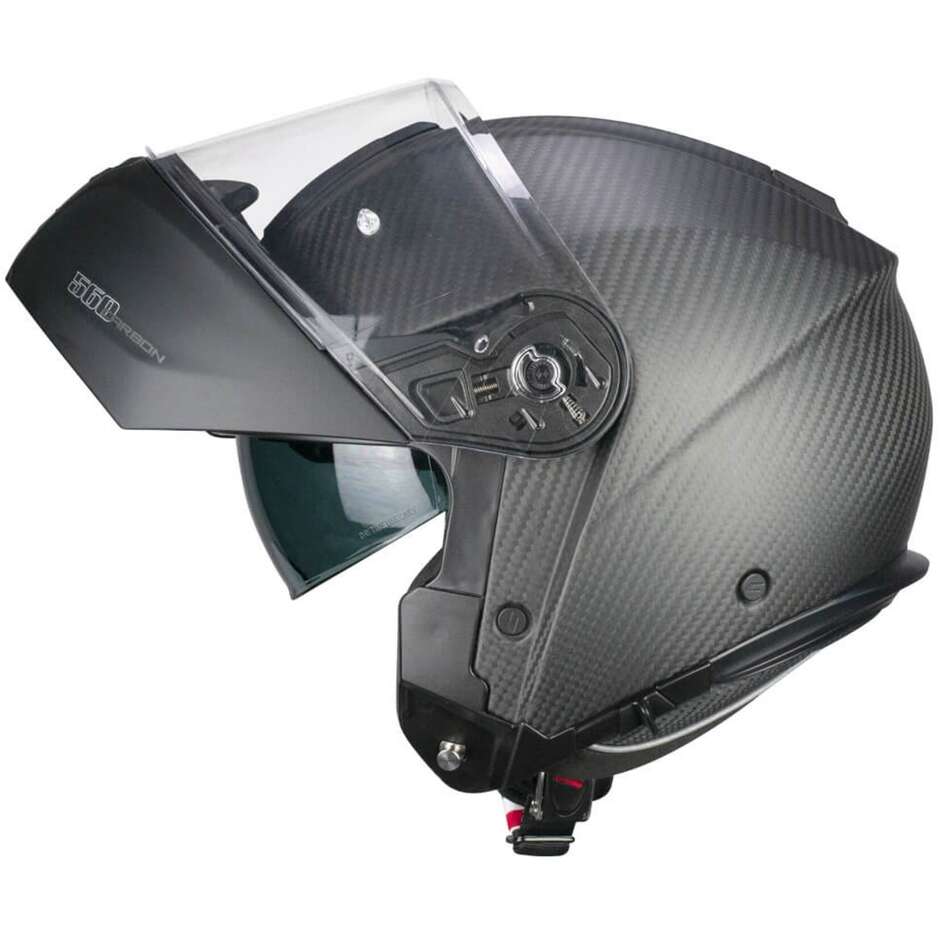 Casco Moto Modulare CGM 560C MAD PRO - carbon nero opaco