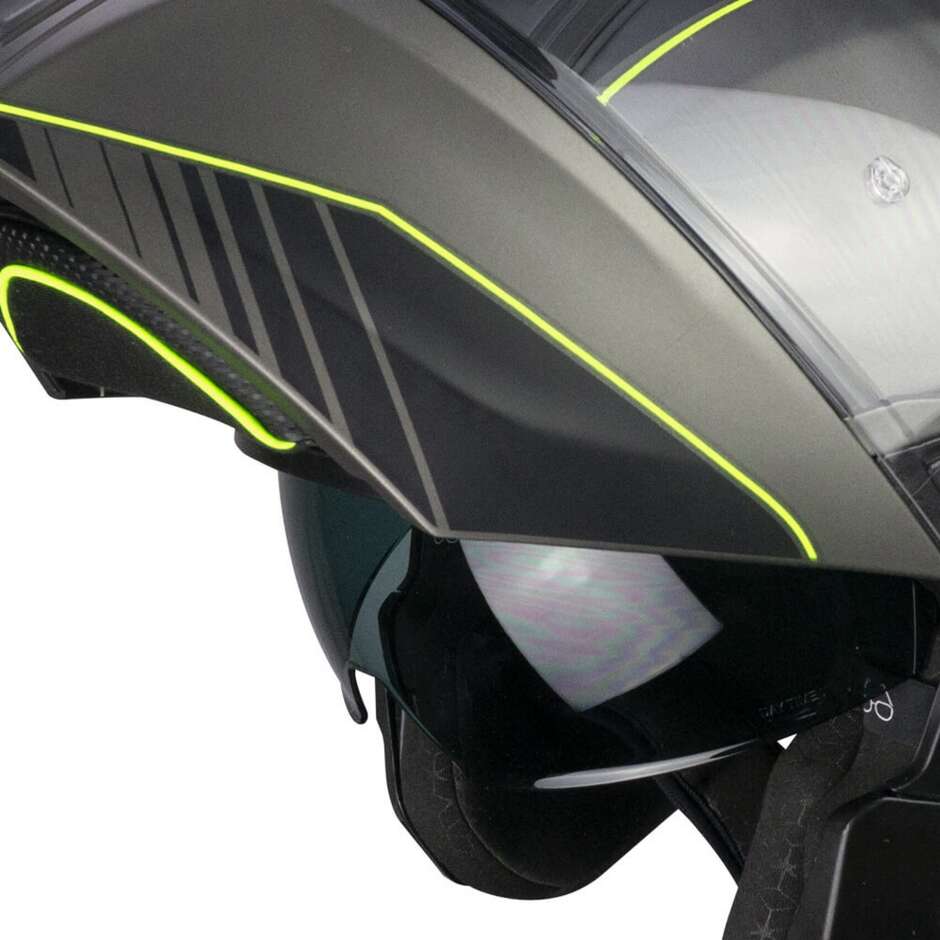 Casco Moto Modulare CGM 560G MAD RIDE - grafite giallo fluo opaco