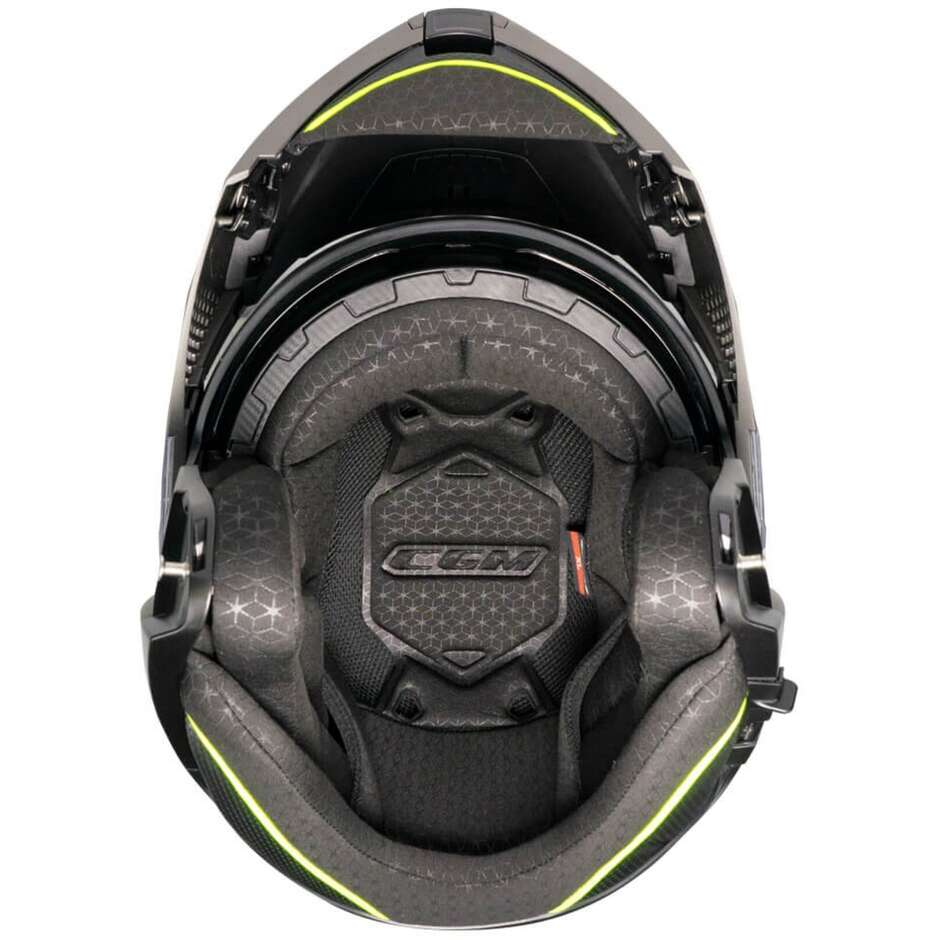Casco Moto Modulare CGM 560G MAD RIDE - grafite giallo fluo opaco