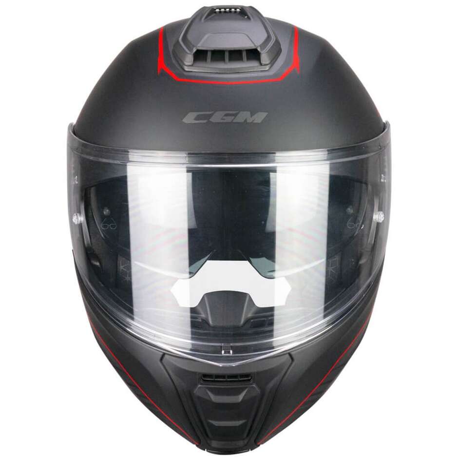 Casco Moto Modulare CGM 560G MAD RIDE - nero rosso opaco