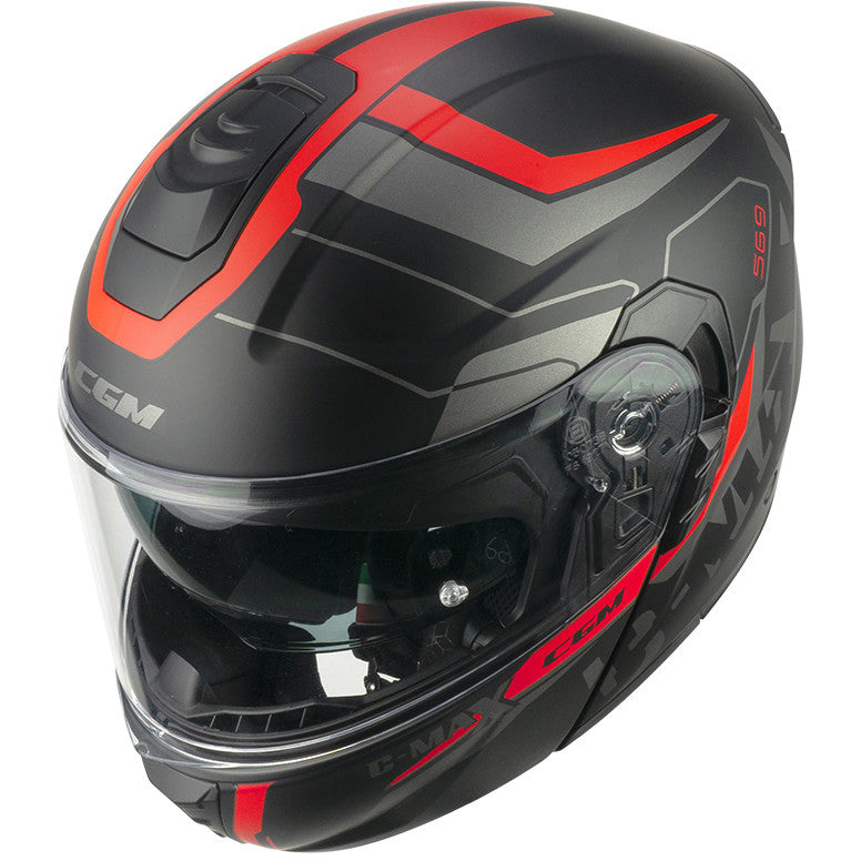 Casco Modulare CGM 569G C-MAX MONO - nero rosso opaco