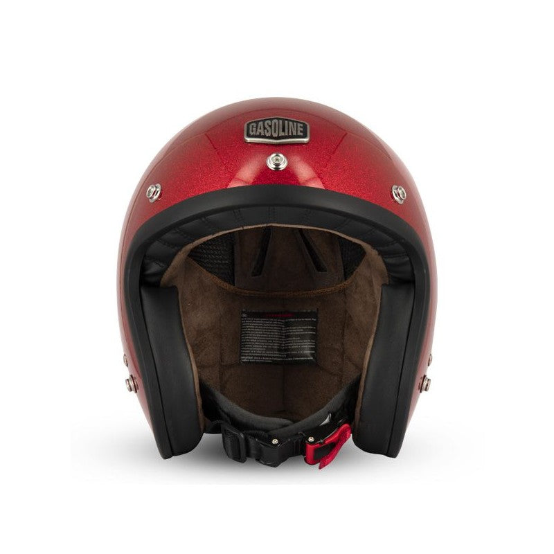 Casco Moto Gasoline S250 CAFE RACER - glitter red
