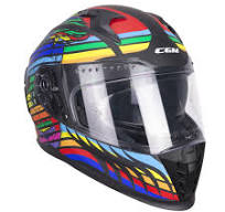 Casco Moto Integrale CGM 311X BLAST SKULL - nero blu rosso opaco
