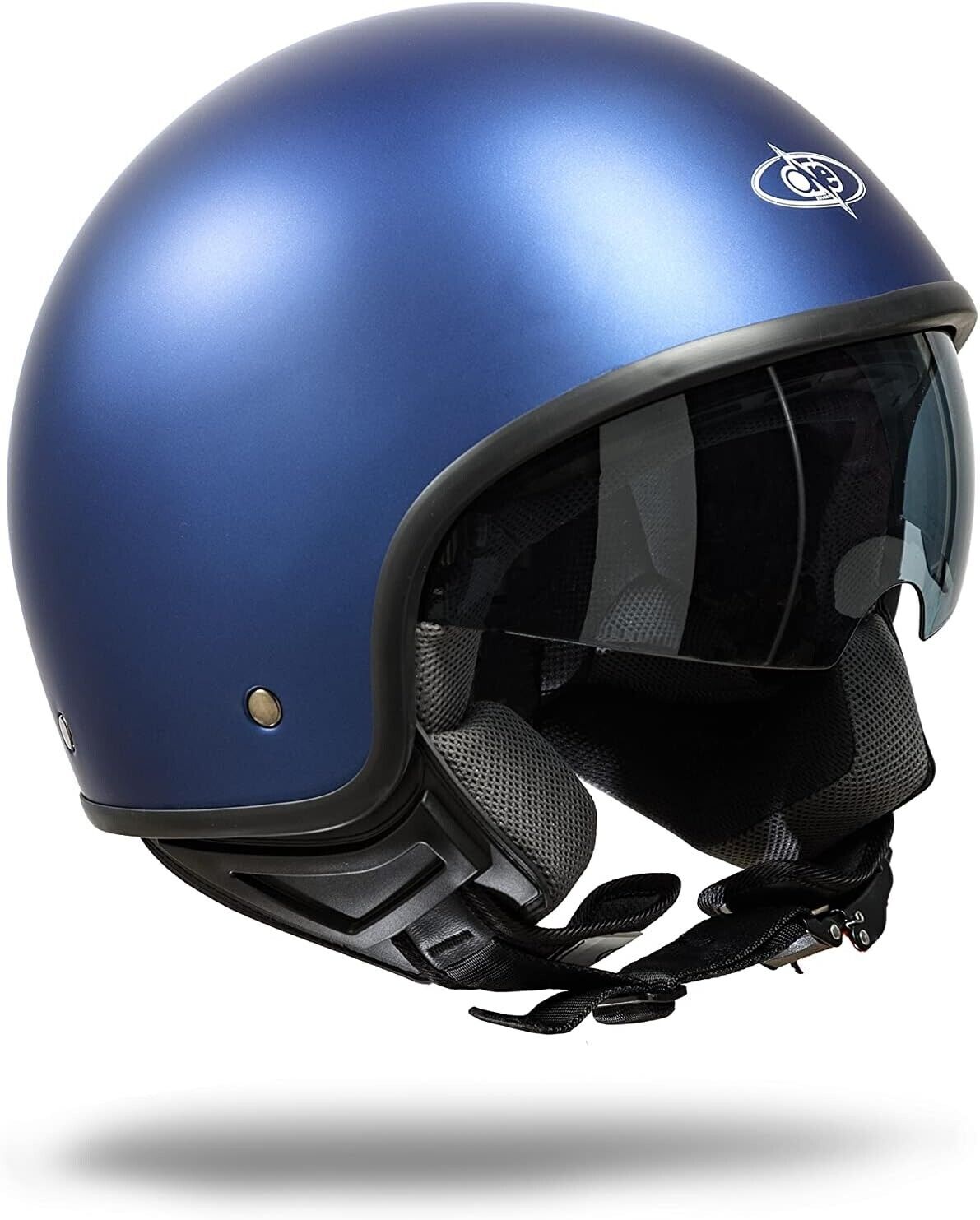 Casco Moto Demi Jet Beta One - blu opaco
