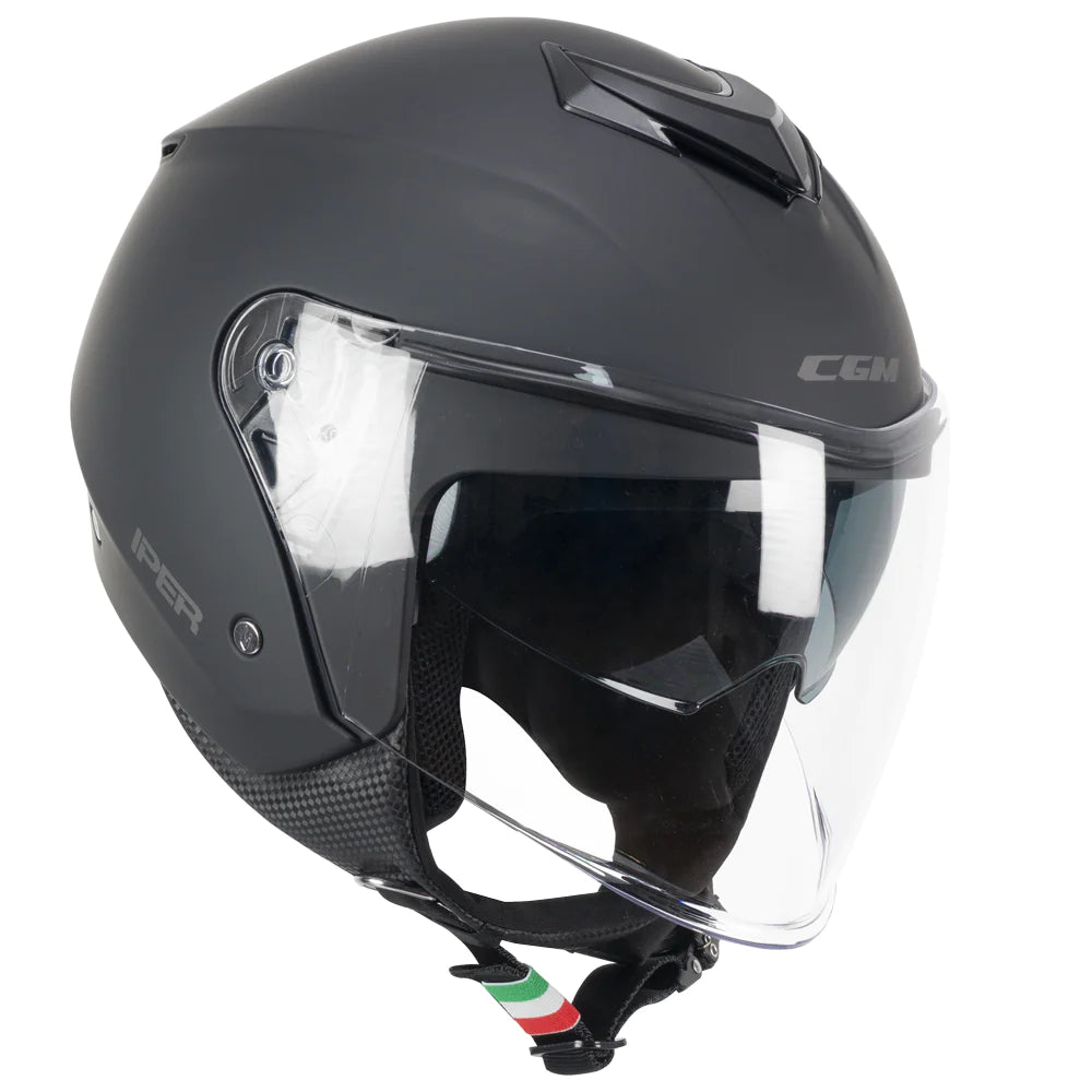 Casco Open face demi jet CGM 126A IPER MONO - nero opaco