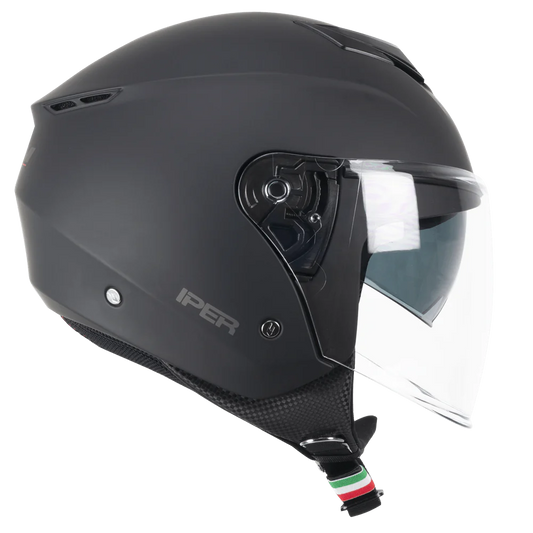 Casco Open face demi jet CGM 126A IPER MONO - nero opaco