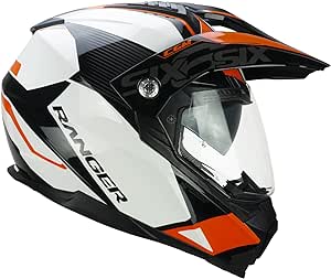 Casco Moto Integrale CGM 666G TWIN RANGER - bianco arancione