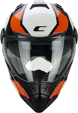 Casco Moto Integrale CGM 666G TWIN RANGER - bianco arancione