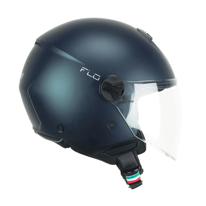 Casco Open face jet CGM  167A FLO MONO (visiera lunga) - petrolio satinato