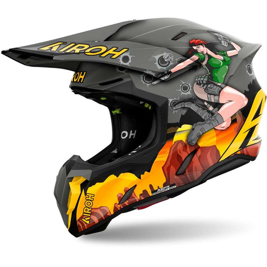 Casco Moto Cross Enduro Airoh TWIST 3 ADVENTURE Opaco