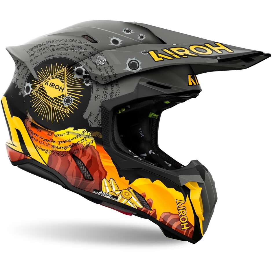 Casco Moto Cross Enduro Airoh TWIST 3 ADVENTURE Opaco