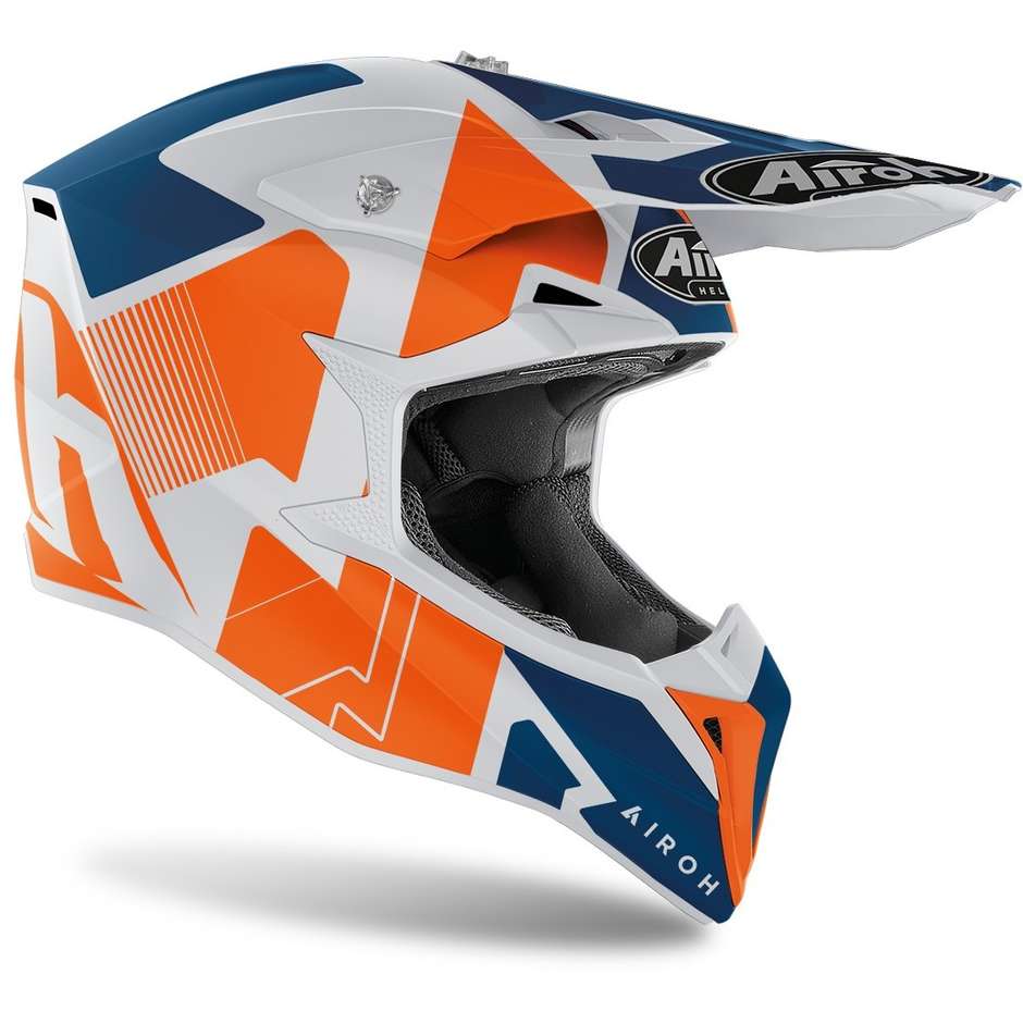 Casco Moto Cross Enduro Airoh WRAAP Raze Arancio Opaco