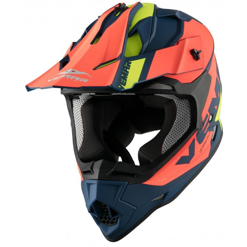 Casco Moto Cross Enduro Vemar VH Taku - blade navy orange