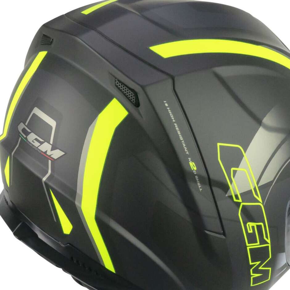 Casco Moto Integrale CGM 321G ATOM SPORT - grafite giallo fluo opaco