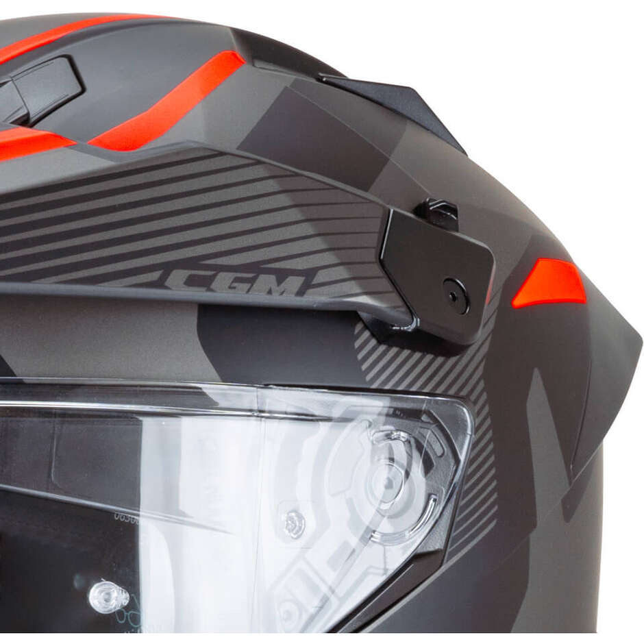 Casco Moto Integrale CGM 366G DUAL RANGER Nero Rosso fluo opaco