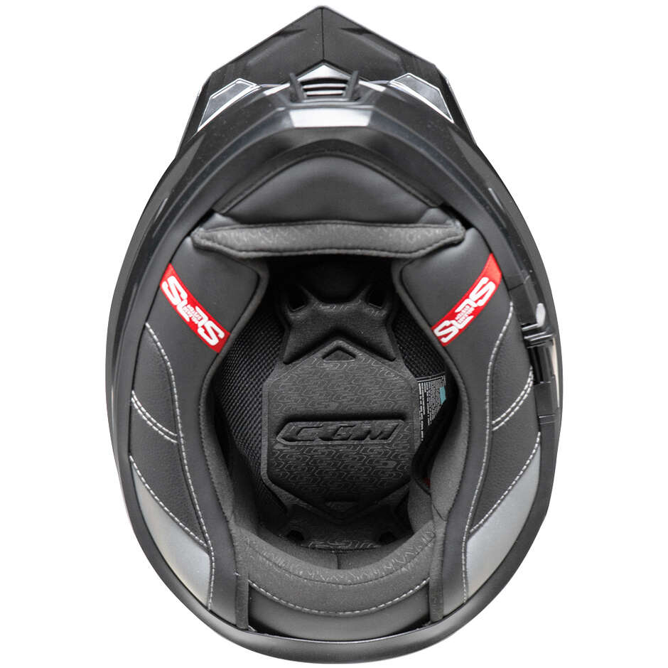 Casco Moto Integrale CGM 366G DUAL RANGER Nero Rosso fluo opaco