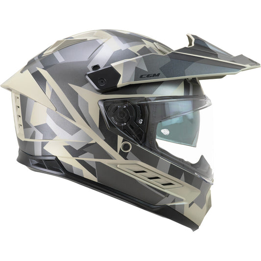 Casco Moto Integrale CGM 366R DUAL DIRT Nero Beige opaco