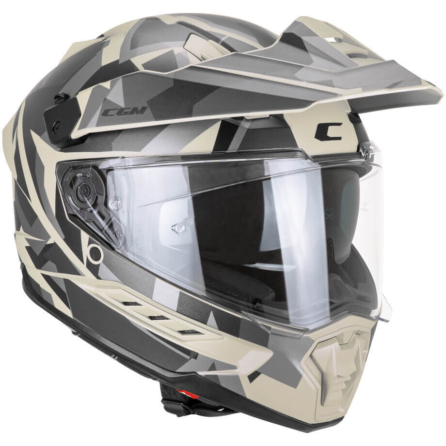Casco Moto Integrale CGM 366R DUAL DIRT Nero Beige opaco