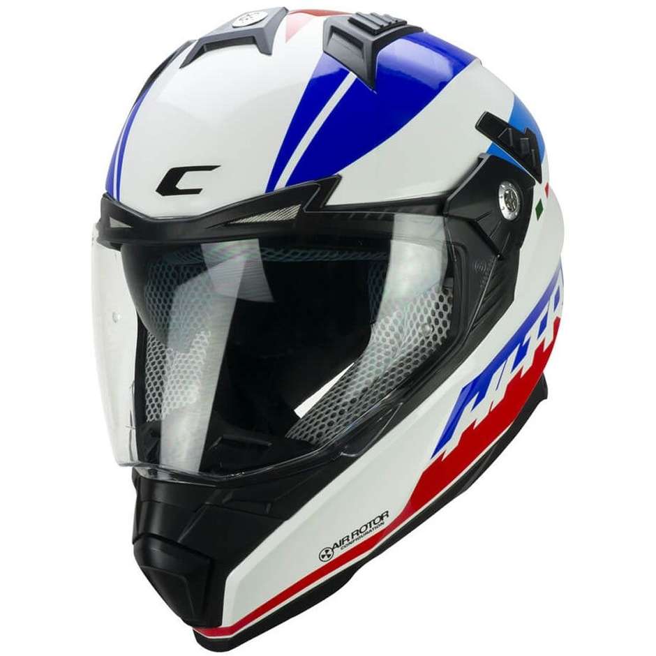 Casco Moto Integrale CGM 666S TWIN HITRACK - bianco blu rosso