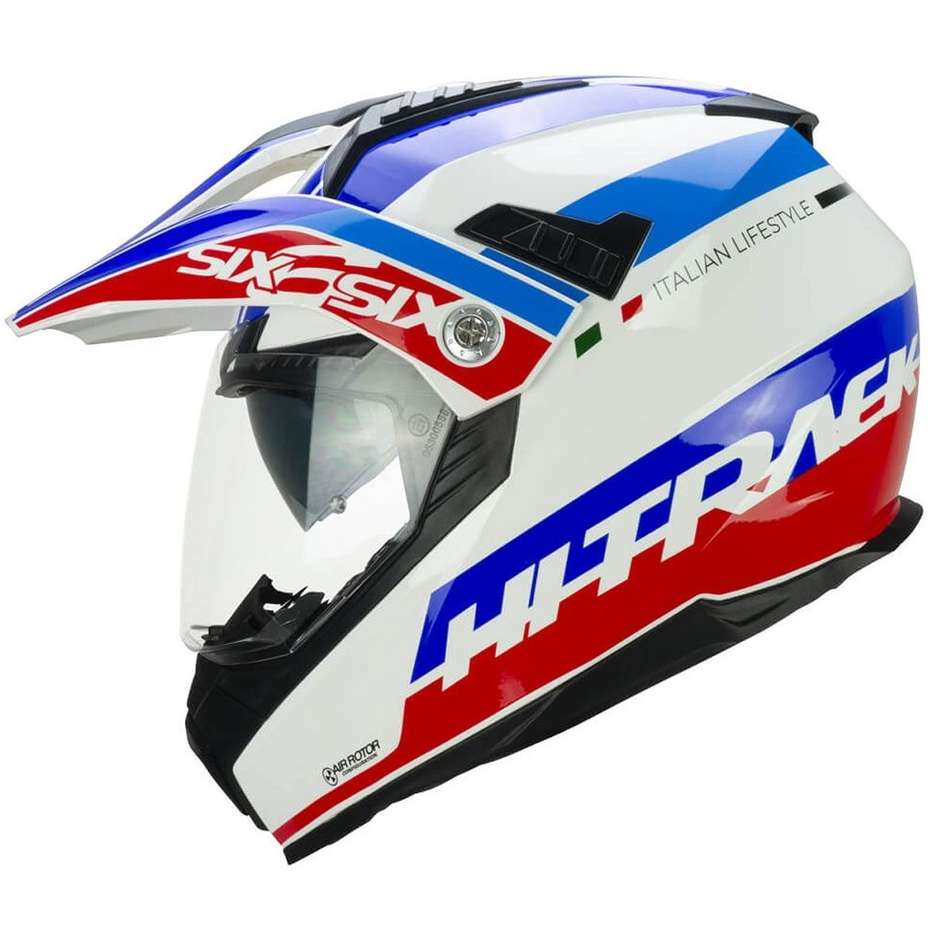 Casco Moto Integrale CGM 666S TWIN HITRACK - bianco blu rosso