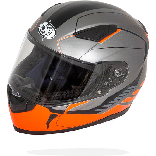 Casco Moto Integrale One GT1 Doppia Visiera - Titanio Arancio Opaco