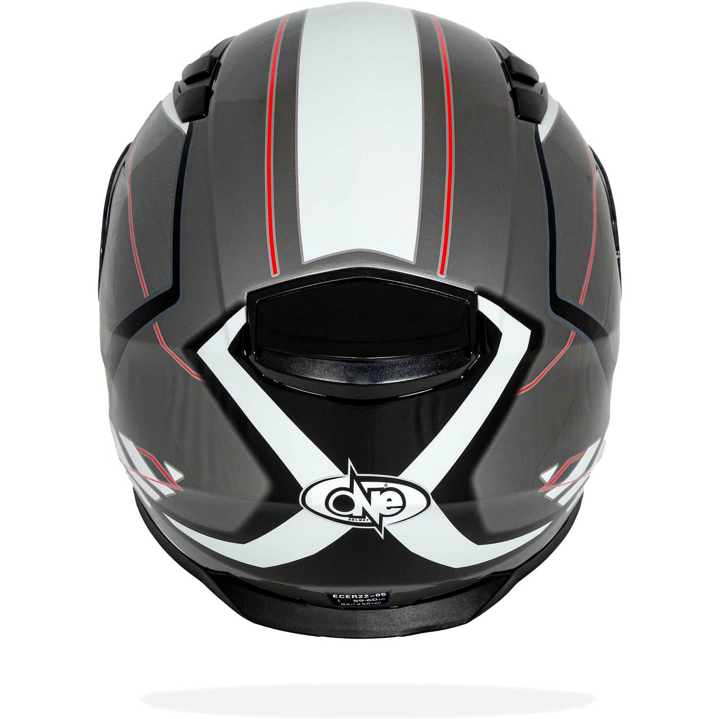 Casco Moto Integrale One GT1 Doppia Visiera - Titanio Rosso