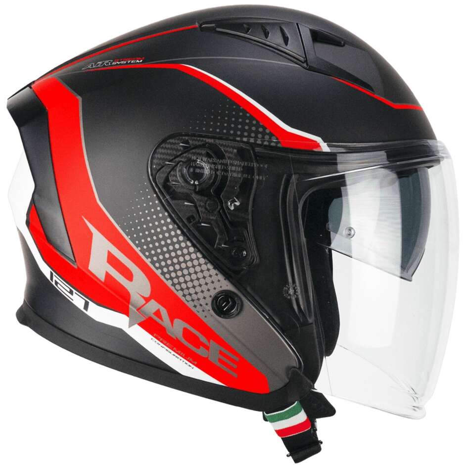 Casco Open face jet CGM 127G DEEP RACE - grafite rosso opaco