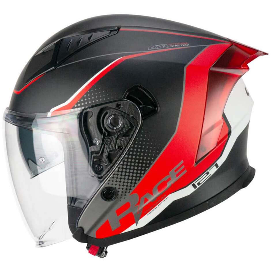 Casco Open face jet CGM 127G DEEP RACE - grafite rosso opaco