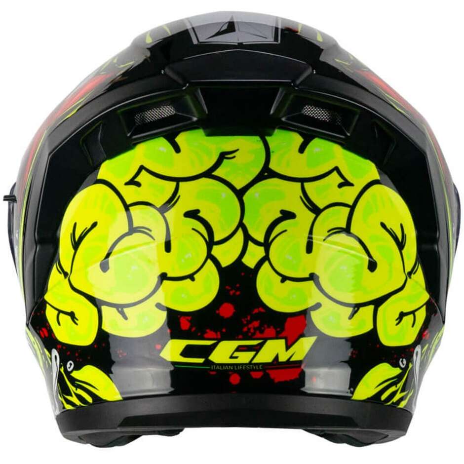 Casco Open face jet CGM 127X DEEP FREAKER - nero giallo fluo