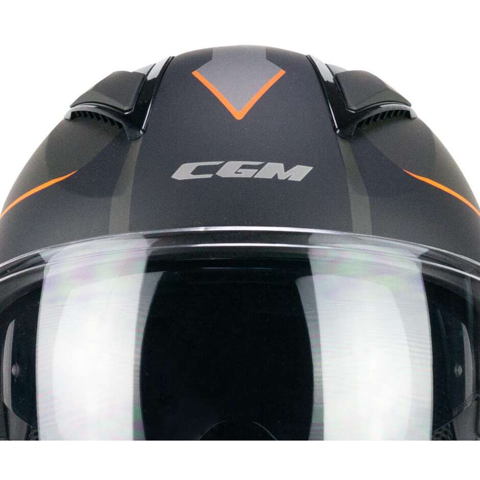 Casco Open face jet CGM 136S DNA APACHE - grafite arancione opaco