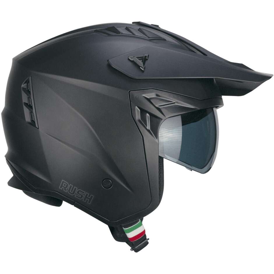 Casco Moto Jet CGM 155A RUSH MONO Nero opaco