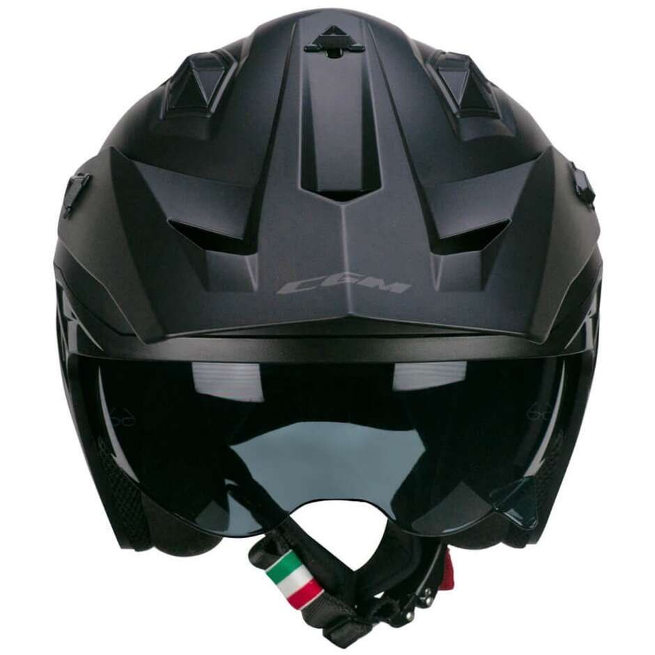 Casco Moto Jet CGM 155A RUSH MONO Nero opaco