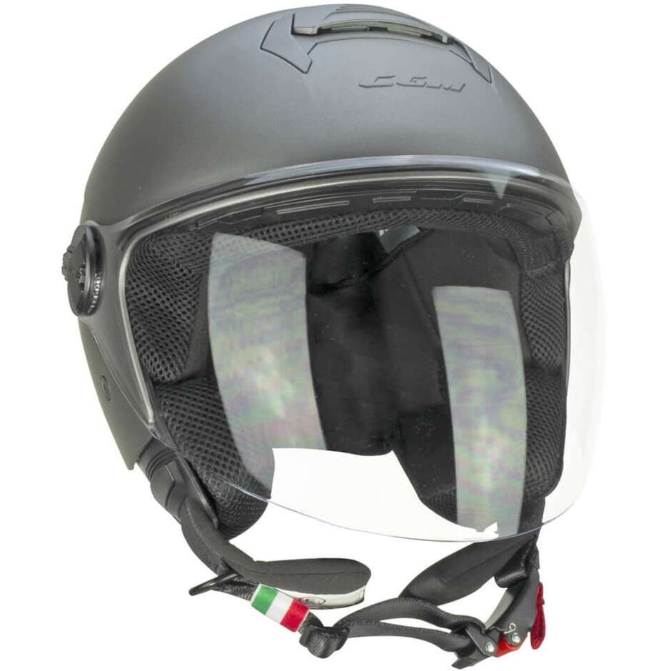 Casco Open face jet CGM 167A FLO MONO (visiera lunga) - antracite satinato