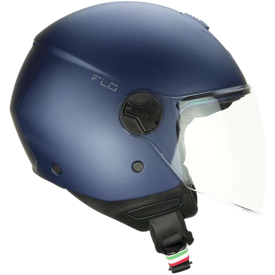 Casco Open face jet CGM 167A FLO MONO (visiera lunga) - blu satinato