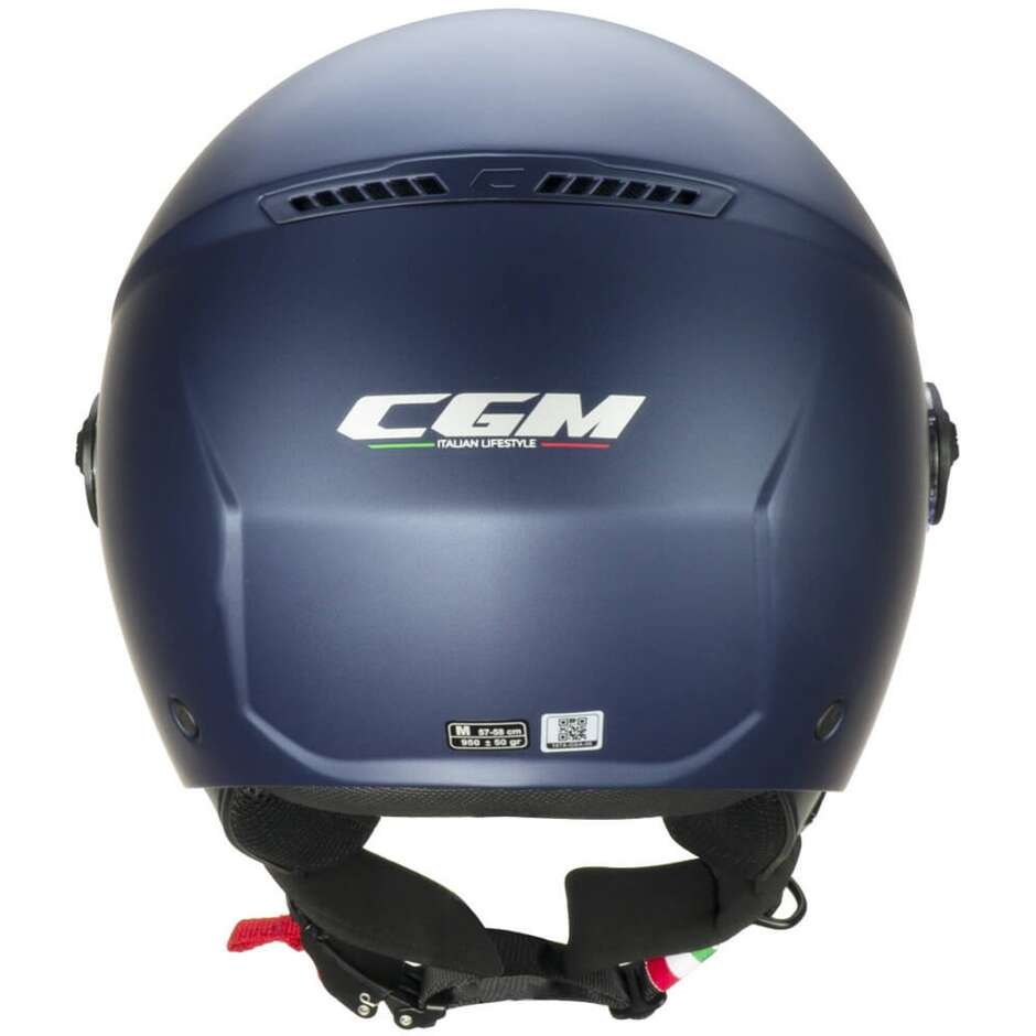 Casco Open face jet CGM 167A FLO MONO (visiera lunga) - blu satinato