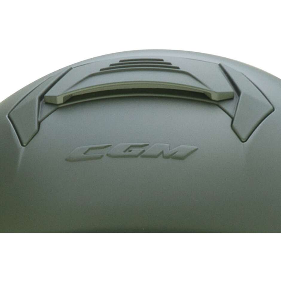 Casco Open face jet CGM 167A FLO MONO (visiera lunga) - verde opaco