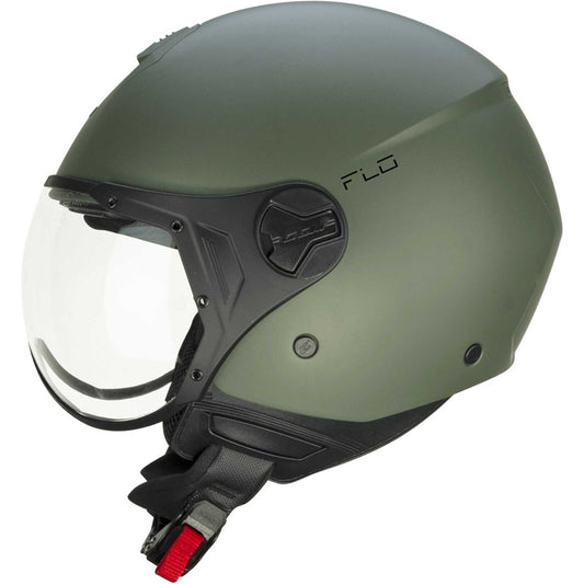 Casco Moto CGM 167A FLO MONO (visiera sagomata) - Verde opaco