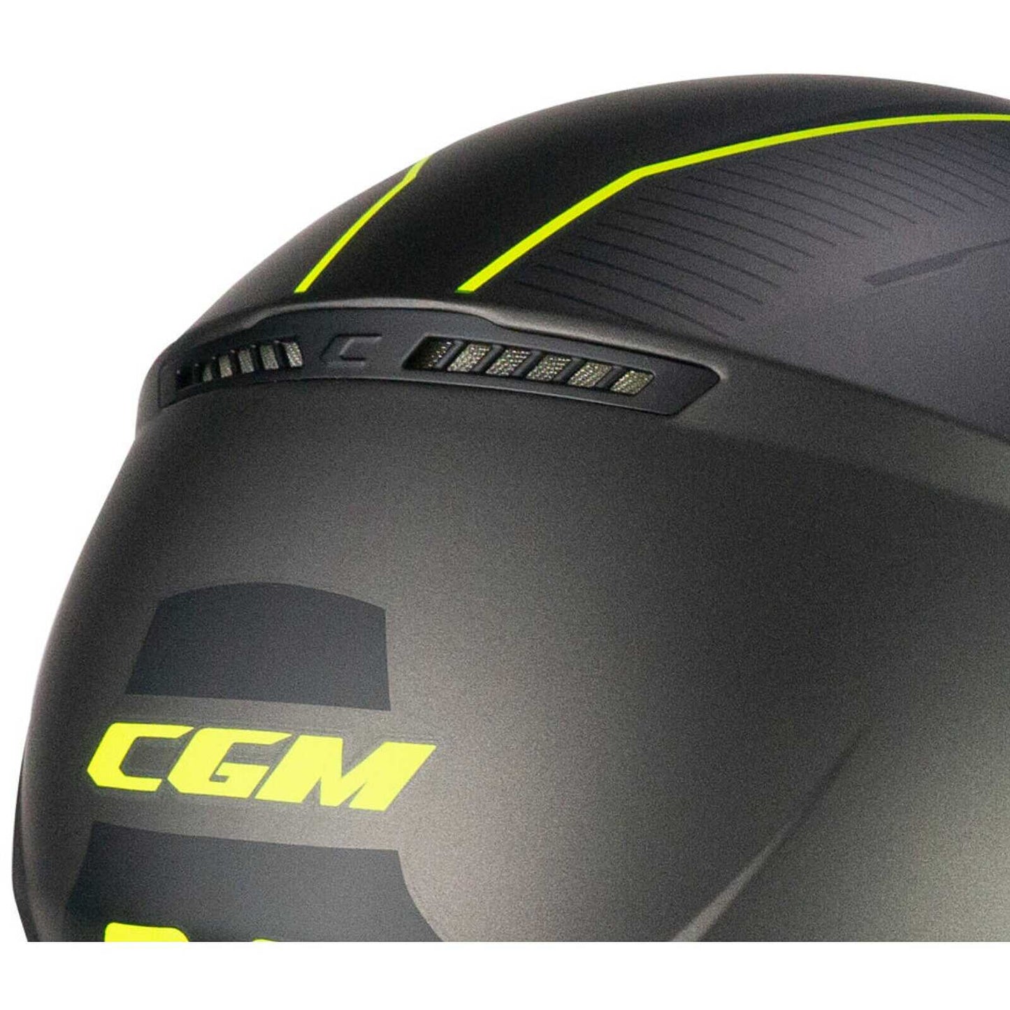 Casco Open face jet 167G FLO WAY (visiera lunga) - antracite giallo fluo satinato