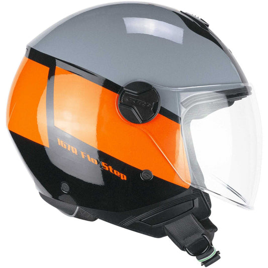 Casco Moto CGM 167R FLO STEP (visiera lunga) - Grigio arancione