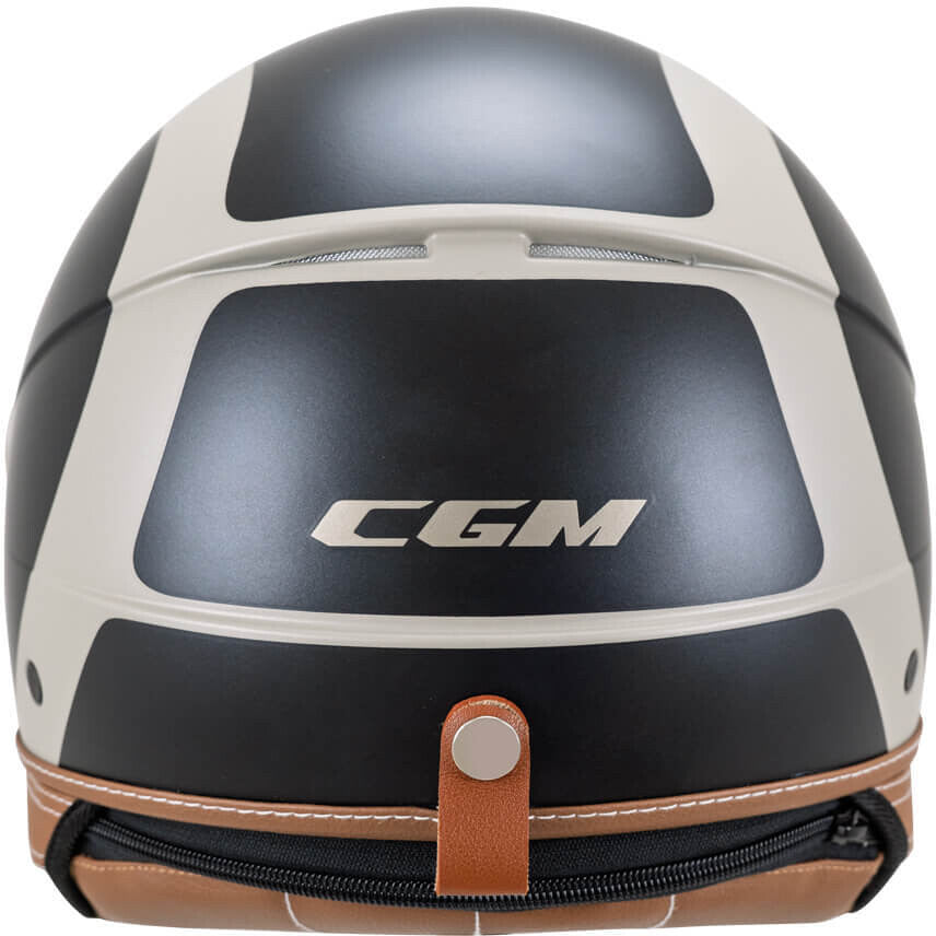Casco Moto Jet CGM 191G PIX SPRINT Beige Nero opaco sagomata